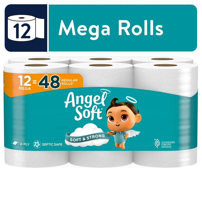 Angel soft toilet paper 12 mega rolls