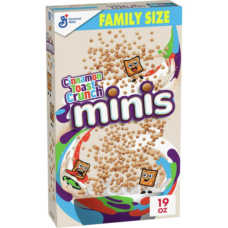 Cinnamon Toast Crunch Minis Breakfast Cereal, Family Size, 19 OZ